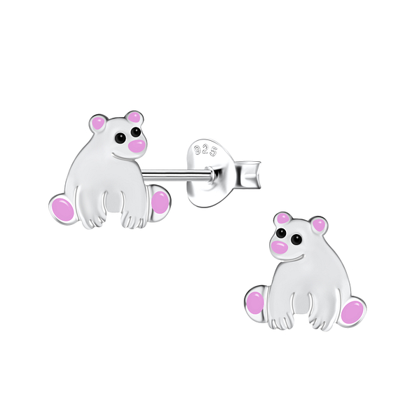 Wholesale Sterling Silver Bear Ear Studs - JD21543