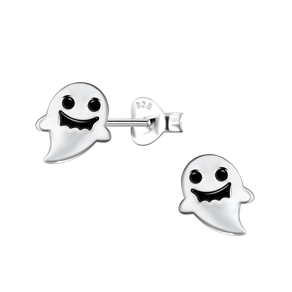 Wholesale Sterling Silver Ghost Ear Studs - JD21526