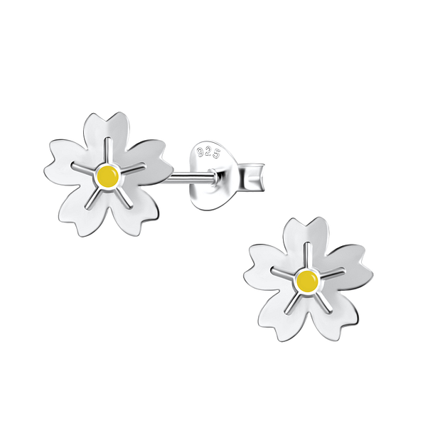 Wholesale Sterling Silver Flower Ear Studs - JD20234