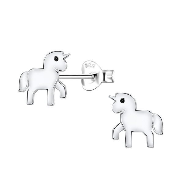 Wholesale Sterling Silver Unicorn Ear Studs - JD20211