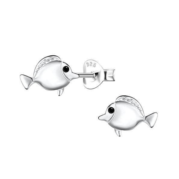 Wholesale Sterling Silver Fish Ear Studs - JD21532