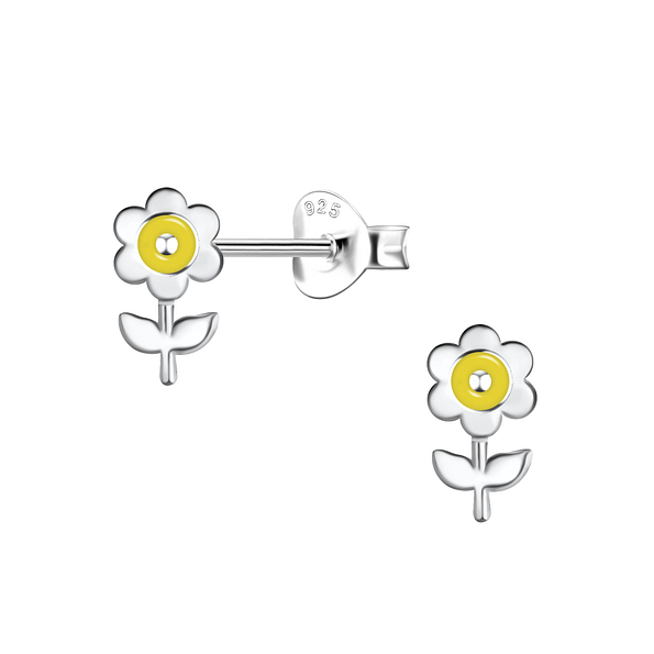 Wholesale Sterling Silver Flower Ear Studs - JD21534