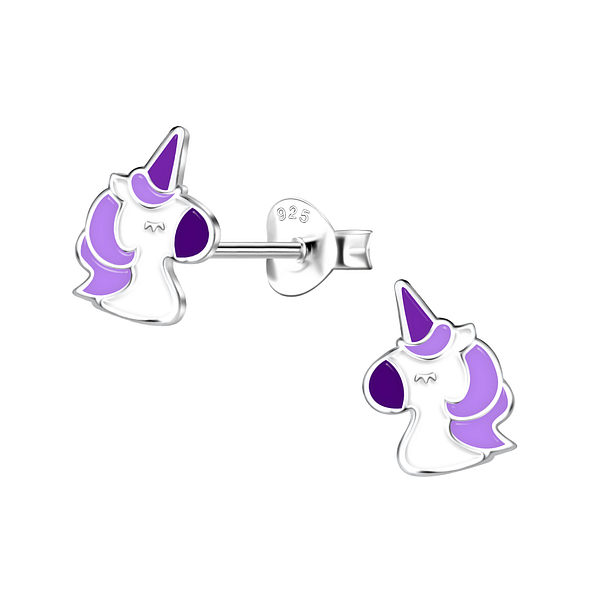 Wholesale Sterling Silver Unicorn Ear Studs - JD20202