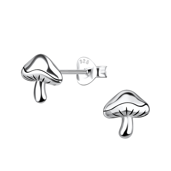 Wholesale Sterling Silver Mushroom Ear Studs - JD21421