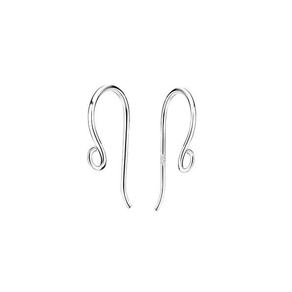 Wholesale Sterling Silver Fish Hook Earrings – Pack of 10 Pairs - JD21340