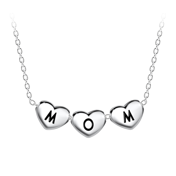 Wholesale Sterling Silver Mom Necklace - JD21416