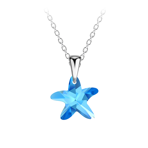 Wholesale Sterling Silver Starfish Necklace - JD21457