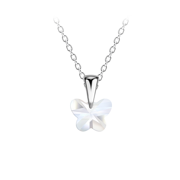 Wholesale Sterling Silver Butterfly Necklace - JD21467