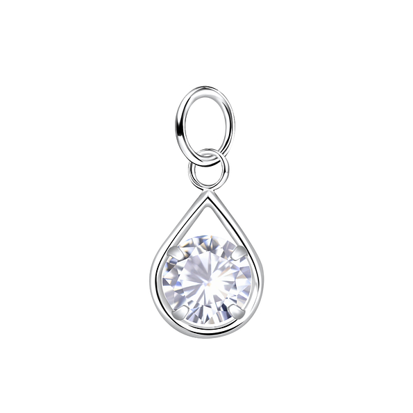 Wholesale Sterling Silver Tear Drop Pendant - JD21494