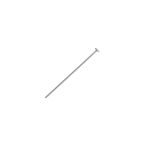 Wholesale 20mm Sterling Silver Pin with 1.3mm Flat Head - Pack of 10 Pieces - JD21354