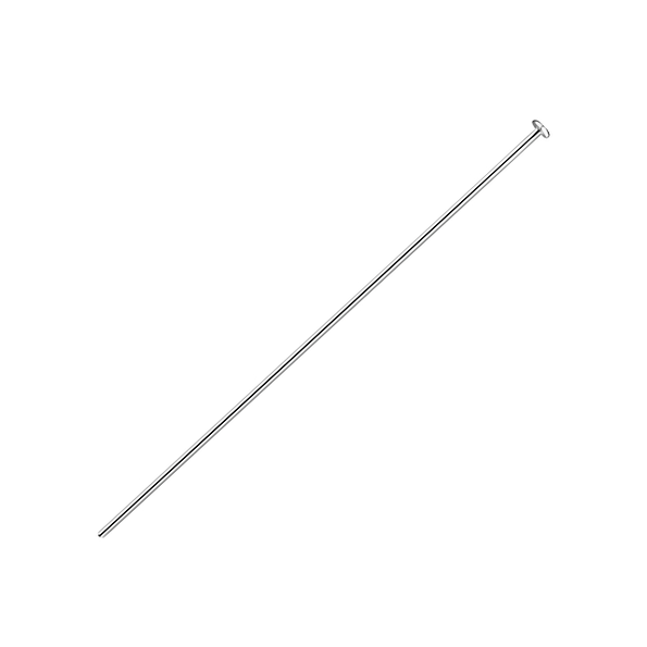 Wholesale 38mm Sterling Silver Pin with 1.3mm Flat Head – Pack of 10 - JD21355