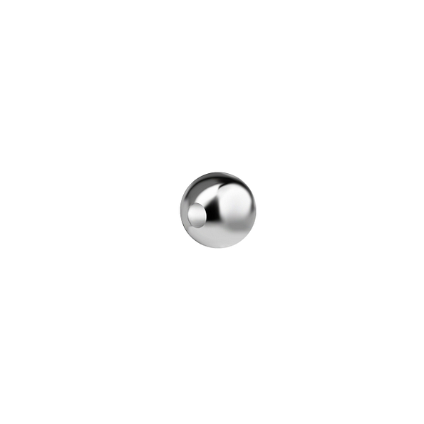 Wholesale 4mm Sterling Silver Ball with 1.2mm Hole – Pack of 10 Pieces - JD21346