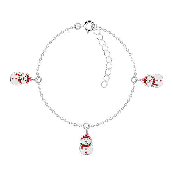 Wholesale Sterling Silver Snowman Bracelet - JD20230