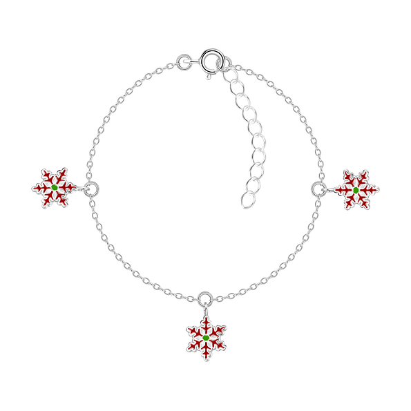 Wholesale Sterling Silver Snowflake Bracelet - JD20236