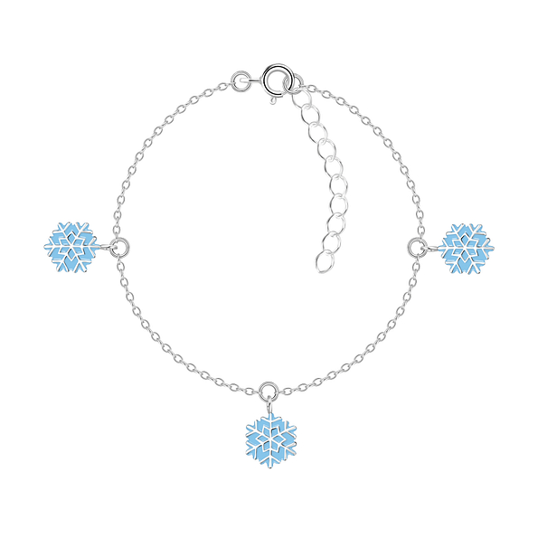 Wholesale Sterling Silver Snowflake Bracelet - JD20233