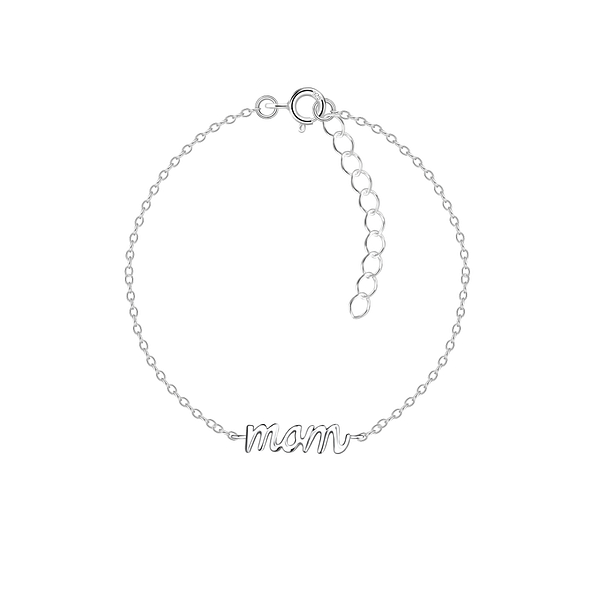 Wholesale Sterling Silver Mom Bracelet - JD21670