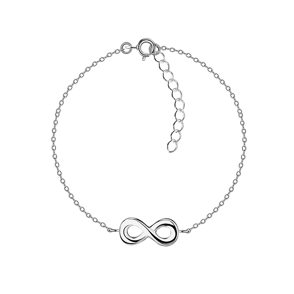 Wholesale Sterling Silver Infinity Bracelet - JD21629