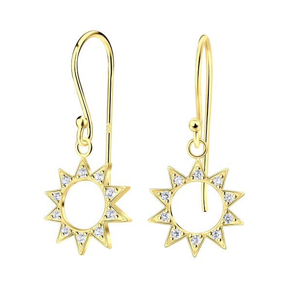 Wholesale Sterling Silver Sun Earrings - JD21318