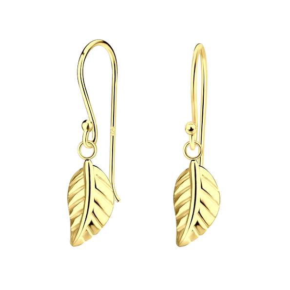 Wholesale Sterling Silver Leaf Earrings - JD21313