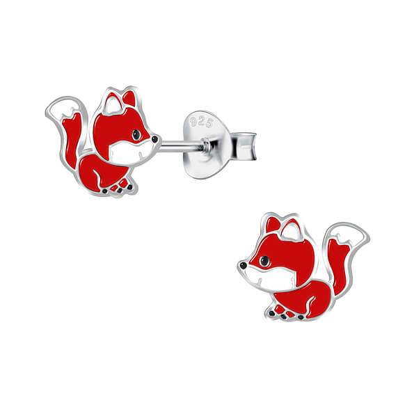 Wholesale Sterling Silver Fox Ear Studs - JD21640