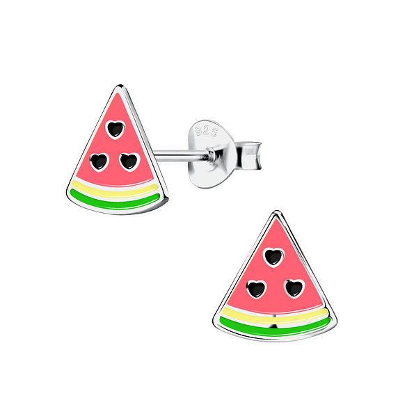 Wholesale Sterling Silver Watermelon Ear Studs - JD20320