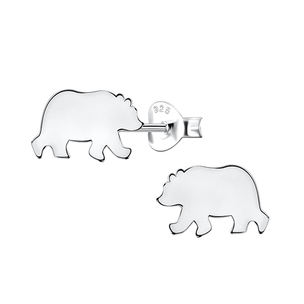 Wholesale Sterling Silver Bear Ear Studs - JD21669