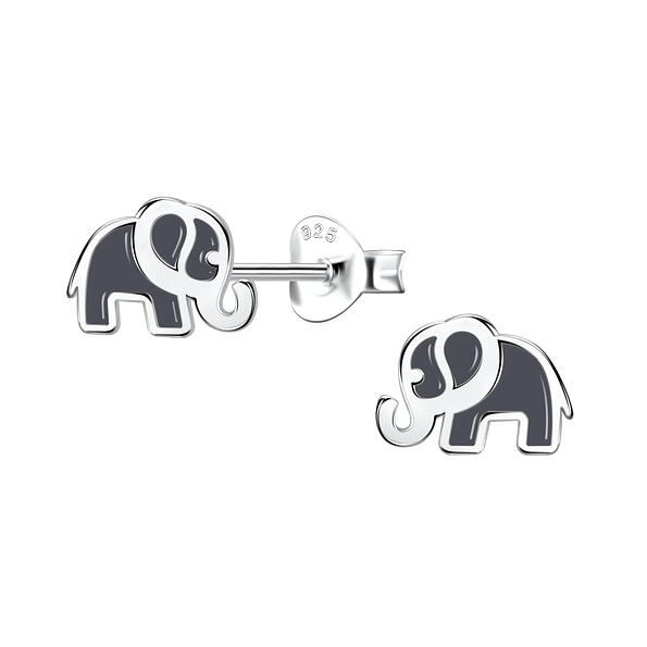 Wholesale Sterling Silver Elephant Ear Studs - JD21570