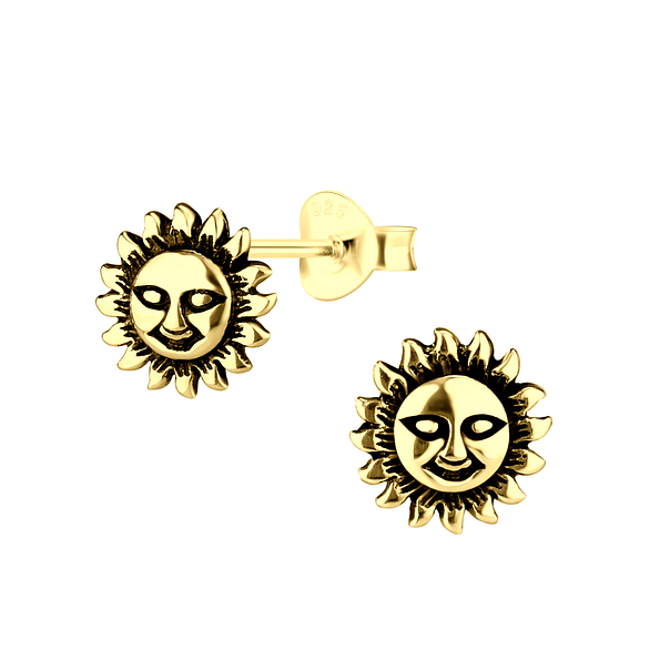 Wholesale Sterling Silver Sun Ear Studs - JD21322