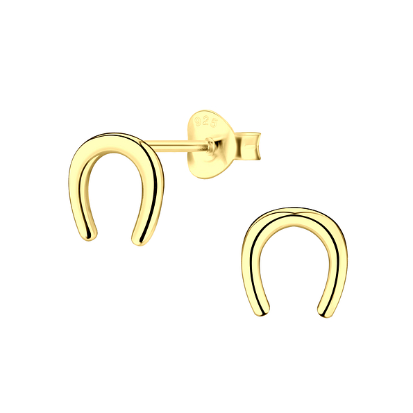 Wholesale Sterling Silver Horseshoe Ear Studs - JD20625