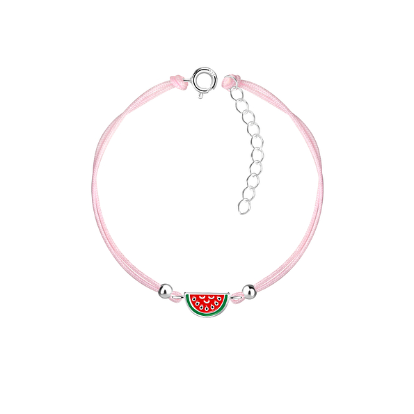 Wholesale Sterling Silver Watermelon Cord Bracelet - JD20808