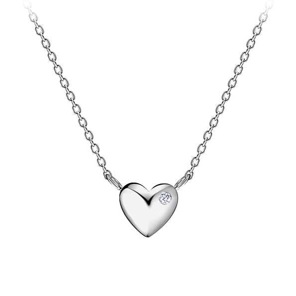 Wholesale Sterling Silver Heart Necklace - JD21623