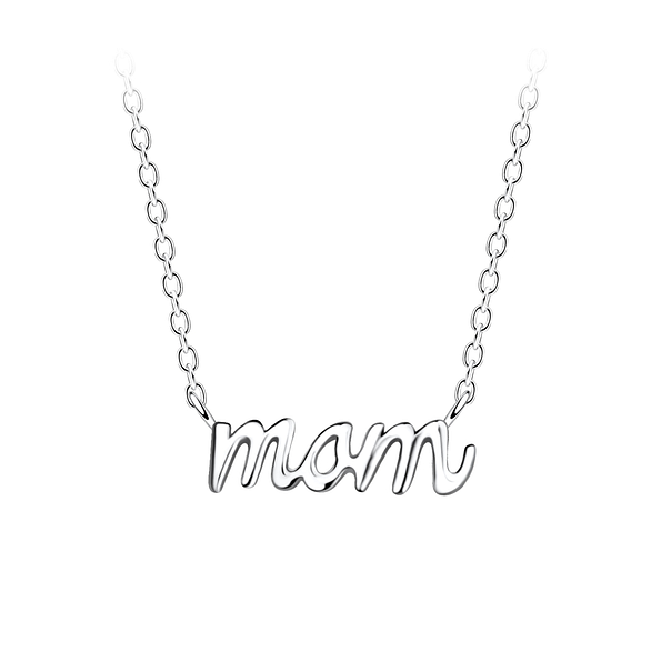 Wholesale Sterling Silver Mom Necklace - JD21672