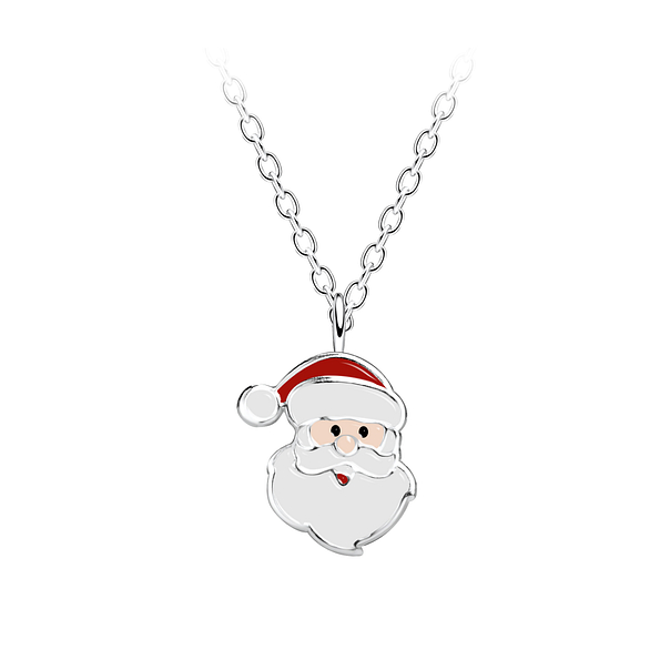 Wholesale Sterling Silver Santa Claus Necklace - JD14701