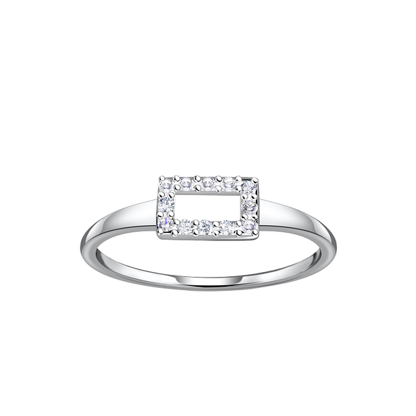 Wholesale Sterling Silver Rectangle Ring - JD21395