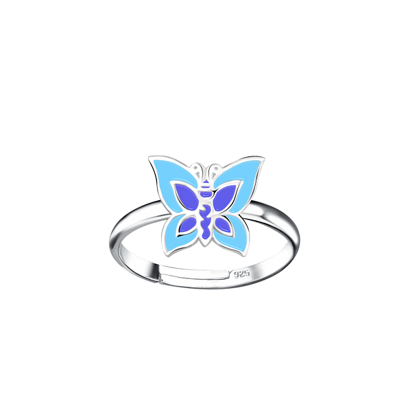 Wholesale Sterling Silver Butterfly Adjustable Ring - JD20894