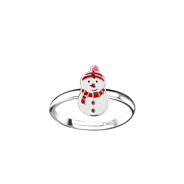 Wholesale Sterling Silver Snowman Adjustable Ring - JD15153