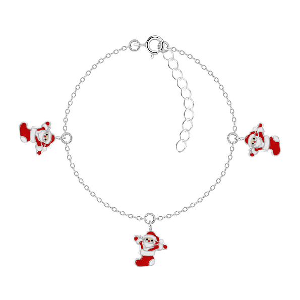 Wholesale Sterling Silver Santa Bracelet - JD20224