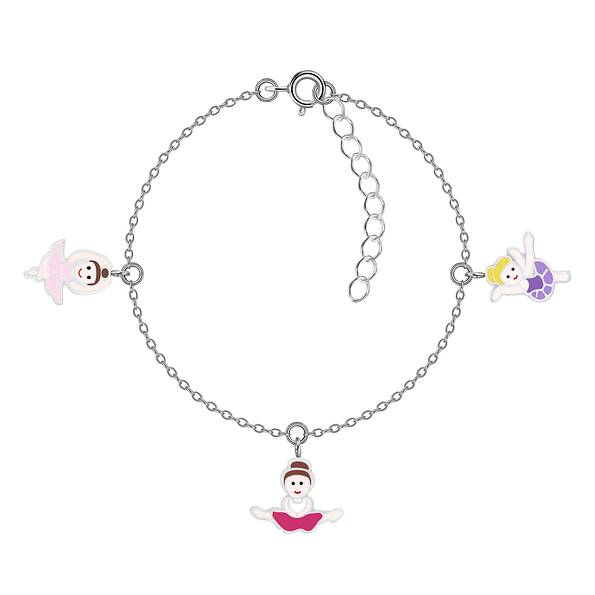 Wholesale Sterling Silver Ballerina Bracelet - JD20748