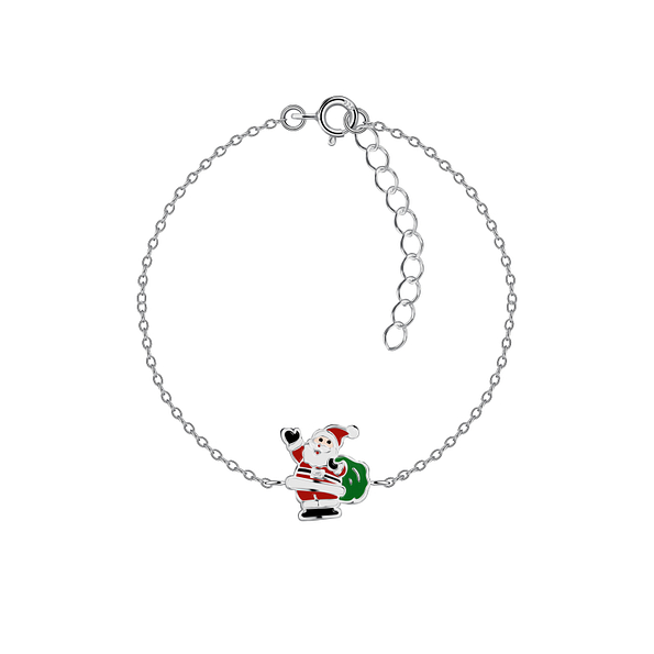 Wholesale Sterling Silver Santa Bracelet - JD20757