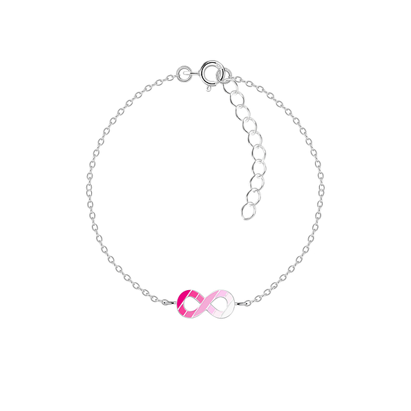 Wholesale Sterling Silver Rainbow Infinity Bracelet - JD20867