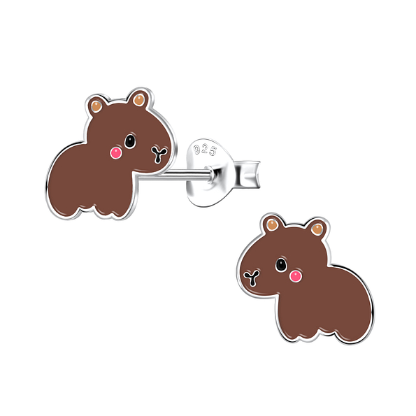 Wholesale Sterling Silver Capybara Ear Studs - JD21754