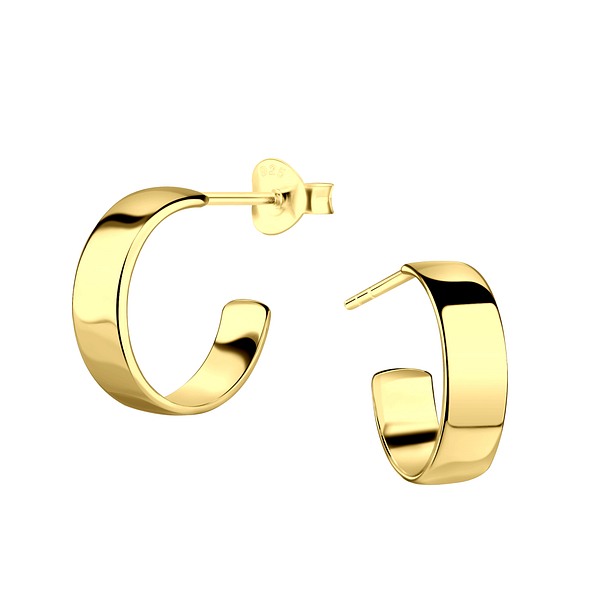 Wholesale Sterling Silver Half Hoop Ear Studs - JD20626