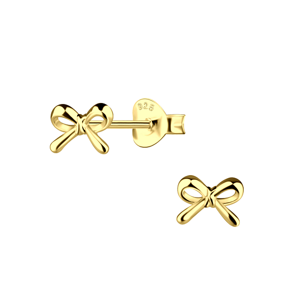 Wholesale Sterling Silver Bow Ear Studs - JD20927