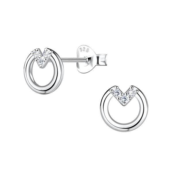 Wholesale Sterling Silver Geometric Ear Studs - JD21704