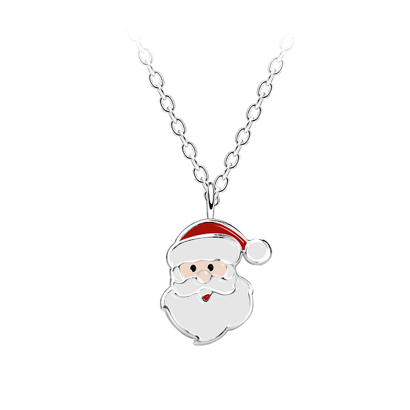 Wholesale Sterling Silver Santa Claus Necklace - JD14701