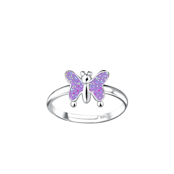 Wholesale Sterling Silver Butterfly Adjustable Ring - JD21262