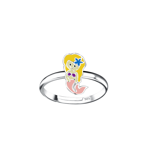 Wholesale Sterling Silver Mermaid Adjustable Ring - JD20781