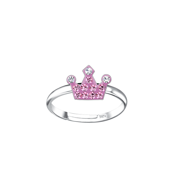 Wholesale Sterling Silver Crown Adjustable Ring - JD20789