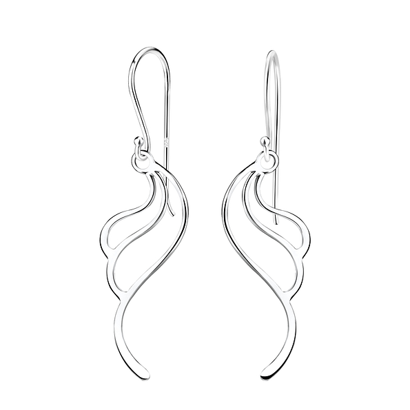 Wholesale Sterling Silver Wave Earrings - JD21776