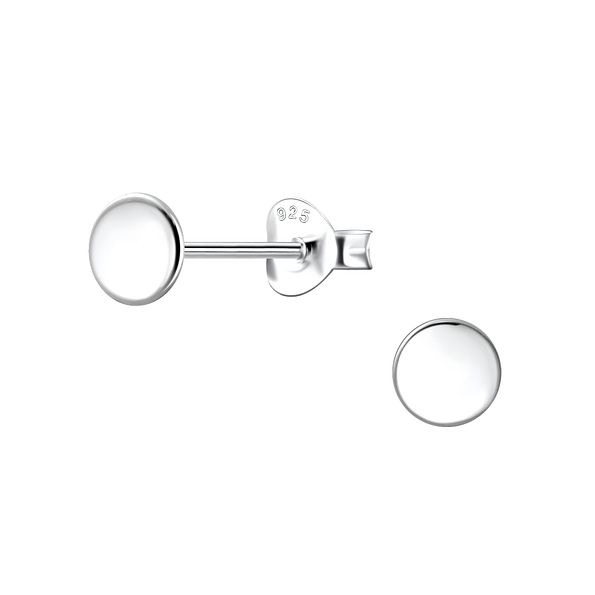 Wholesale Sterling Silver Round Ear Studs - JD21547